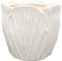 Keramische bloempot met ribbeldesign