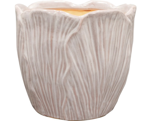 TS Bloempot Tulipa Keramiek lavendel Ø 34 cm H 34 cm Keramische bloempot met ribbelpatroon