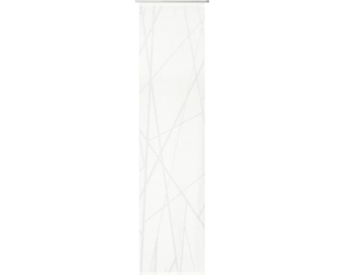 Paneelgordijn op maat Beam lichtdoorlatend wit 60 cm breed Wit rolgordijn met geometrisch patroon voor ramen