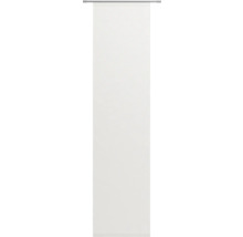 Wit stoffen rolgordijn met zilverkleurige metalen rail