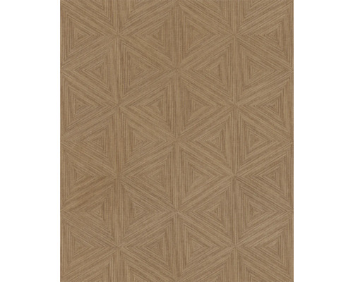 RASCH Vliesbehang 571295 Back to Nature geometrisch bruin Textielbehang met driehoekig patroon