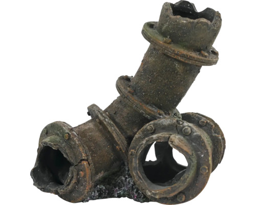 ORBIT Aquariumdecoratie Buizenwrak bruin 12 x 10 x 14 cm Decoratie voor aquarium imiteert leidingelementen