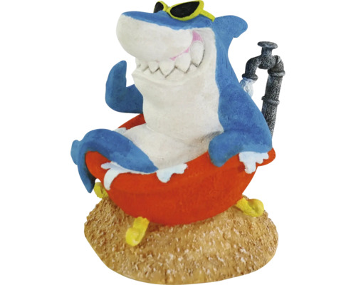 ORBIT Aquariumdecoratie Haai blauw 11 cm Decoratief haaifiguur in bad met zonnebril
