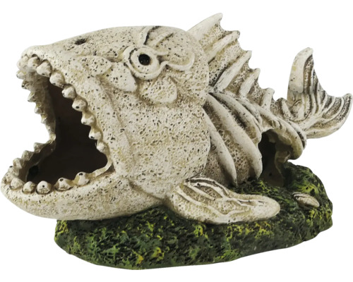 Decoratie voor een aquarium in de vorm van een vissenskelet.