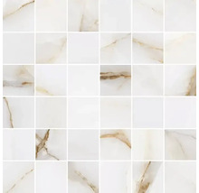 Vierkante tegels met marmerlook, geschikt voor wand- en vloerontwerp.