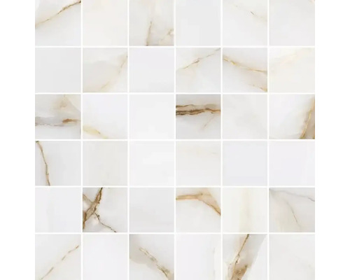 Vierkante tegels met marmerlook, geschikt voor wand- en vloerontwerp.