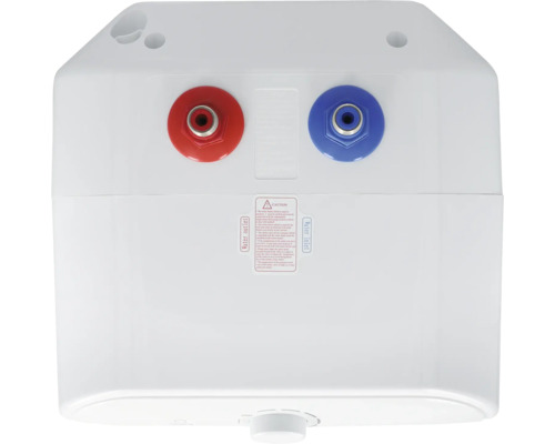 Warmwaterboiler met waterinlaat en waterafvoer