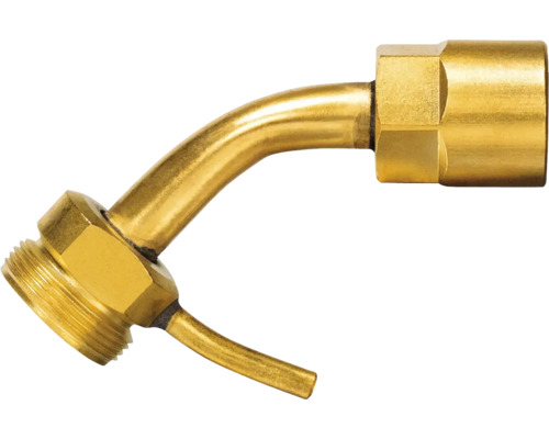 Haakse messing fitting