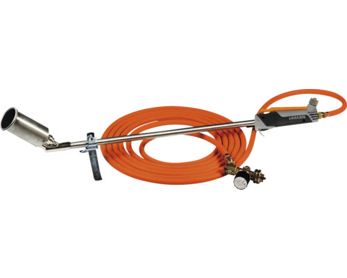 Dakbrander met slang en regelaar