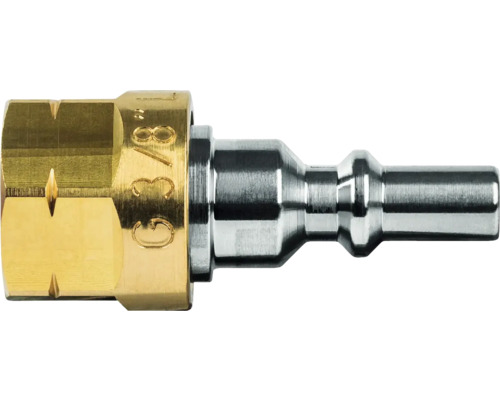 Snelkoppeling van messing en metaal