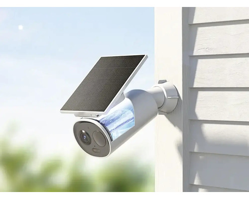 Beveiligingscamera met zonnepaneel voor buitenmontage
