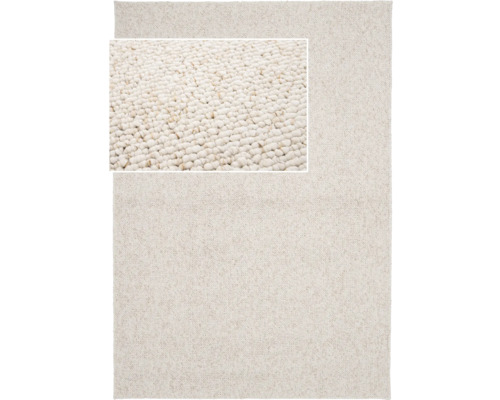 Wollen vloerkleed met verschillende texturen