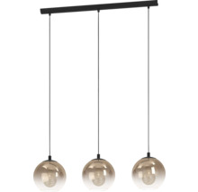Hanglamp met drie ronde glazen lampenkappen