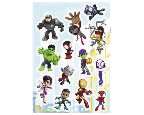 KOMAR Muursticker Spidey and Friends 50x70 cm