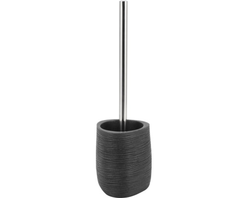 Toiletborstel met houder van kunststof en roestvrij staal