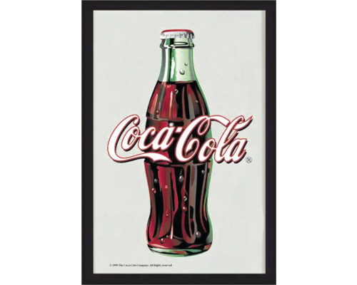 Bedrukte spiegel Coca Cola 22x32 cm Coca-Cola fles afbeelding in lijst