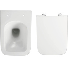 Wandcloset met diepspoeling en toiletdeksel