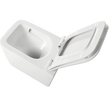 Wit inbouw bidet met open deksel