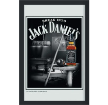 Poster met Jack Daniels-motief, biljarttafel en biljartbal