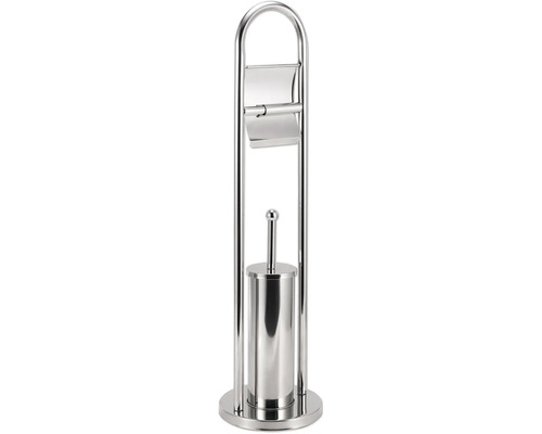 Toiletpapierhouder met borstelset van staal