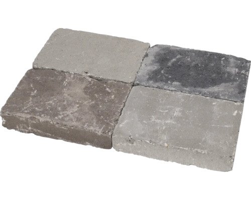 Vier betonnen straatstenen