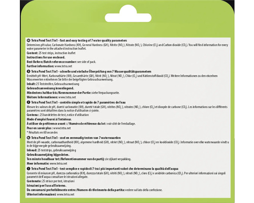 Tetra Pond Test 7in1 voor het snel en eenvoudig testen van zeven waterwaarden