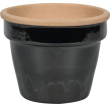 Zwarte terracotta bloempot