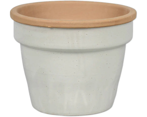 LAFIORA Bloempot Klei wit Ø 34 cm H 26,5 cm Bloempot van keramiek
