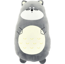 Grijs knuffeldier hond als kussen