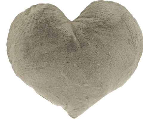 UNIQUE LIVING Kussen Hart bruin 65x60 cm Hartvormig kussen van pluche