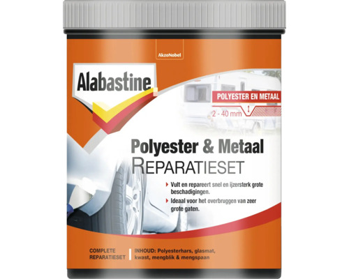 ALABASTINE Polyester & metaal reparatie set Alabastine Polyester en Metaal reparatieset