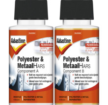 Twee flessen Alabastine Polyester en Metaal Hars Component A en Component B
