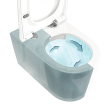 Wandcloset met diepspoeling en waterwerveling