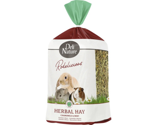 DELI NATURE Knaagdiervoer Rodelicious kruidenhooi kamille & munt 600 g DELI NATURE Knaagdiervoer Rodelicious kruidenhooi kamille & munt 600 g