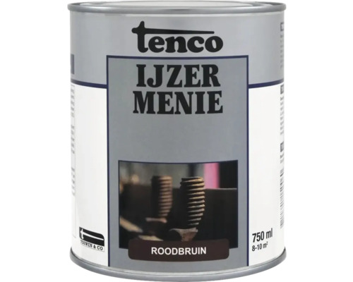 TENCO Ijzermenie roodbruin 750 ml Tenco IJzer Menie roestwerende verf, 750 ml blik