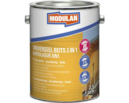 MODULAN 7100 Universeel beits 3-in-1 mat lariks 2,5 l