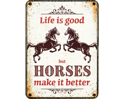 PLENTY GIFTS Magneet Life is good but horses make it better 5,6x7,6 cm