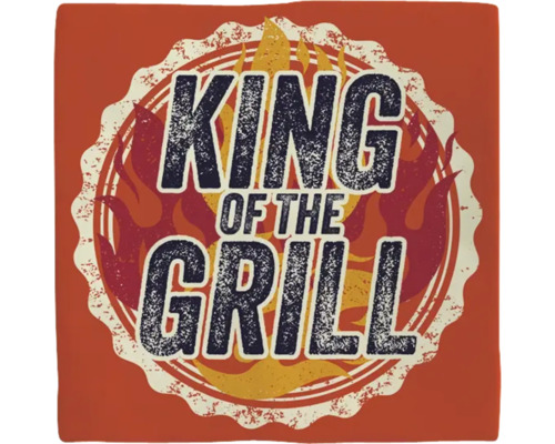 King of the Grill motief op een barbecuekleed