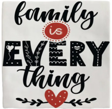 Decoratief kussen met de spreuk Familie is alles