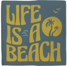 Decoratie met de tekst Het leven is een strand
