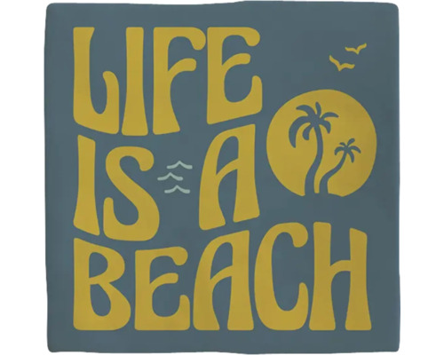 Decoratie met de tekst Het leven is een strand
