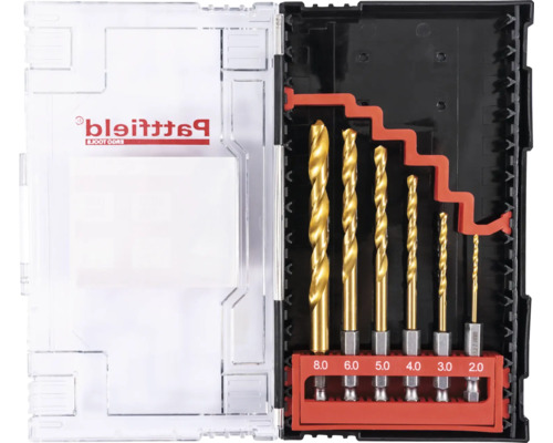 Patta Ergo Tools boorset met verschillende maten in kunststof doos