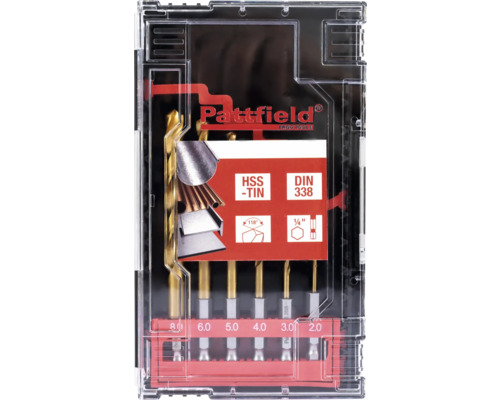 Pattfield Ergo Tools borenset met HSS-TiN coating, DIN 338 standaard