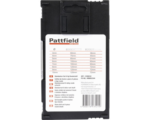 Pattfield steenborenset 8-delig ronde schacht