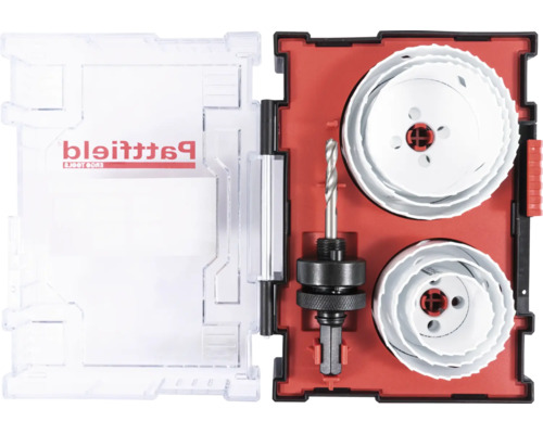 Patfield gatzagenset in geopende koffer