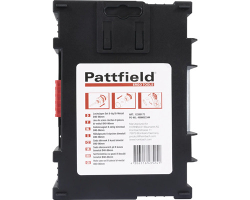 Pattfield gatenzaagset 8-delig bimetaal 040-86 millimeter