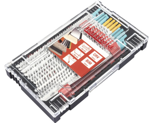 Pattfield Ergo Tools accessoire-set in een transparante kunststof box