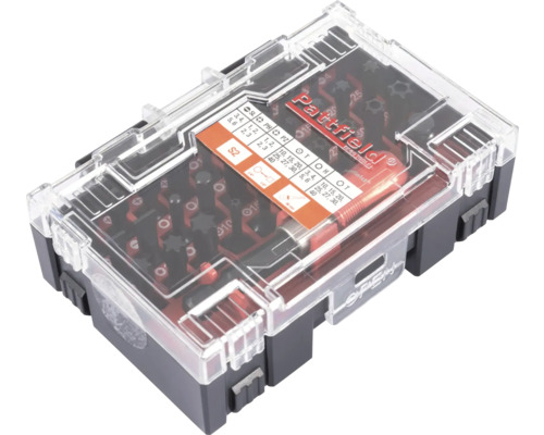 Pattfield bitset in transparante opbergdoos