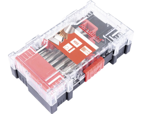 Tap- en snijplaten set van high speed staal in doos