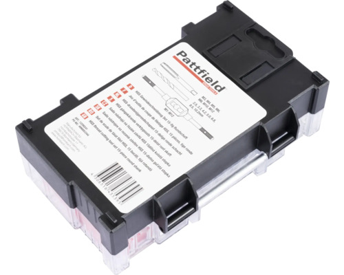 Pattfield draadsnijgereedschapset, 15-delig met ronde schacht in gereedschapskoffer